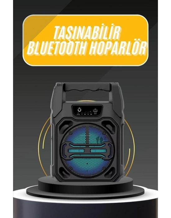 ® Karaoke Mikrofonlu Fm Radyolu Bluetooth Hoparlör Yüksek Ses Kaliteli