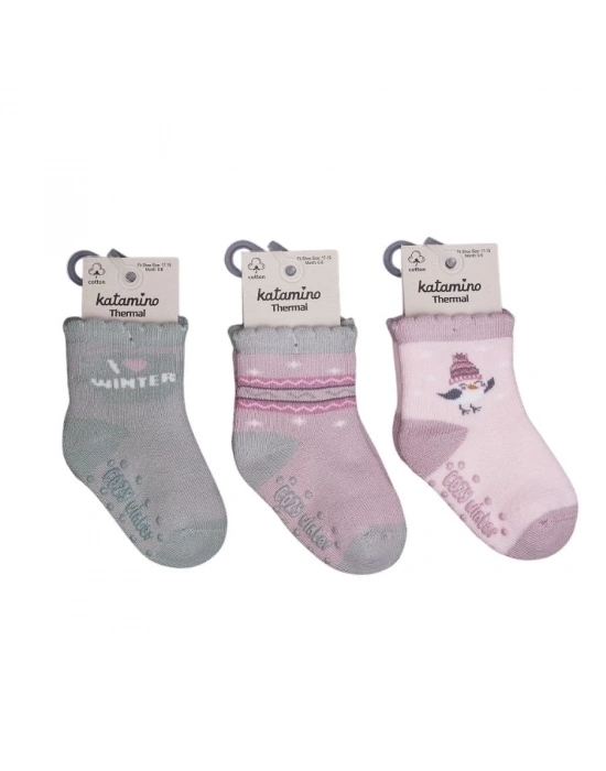 ®  Zerin Absli Kız Bebek Havlu Soket Çorap K45908 (ADET FİYATIDIR)