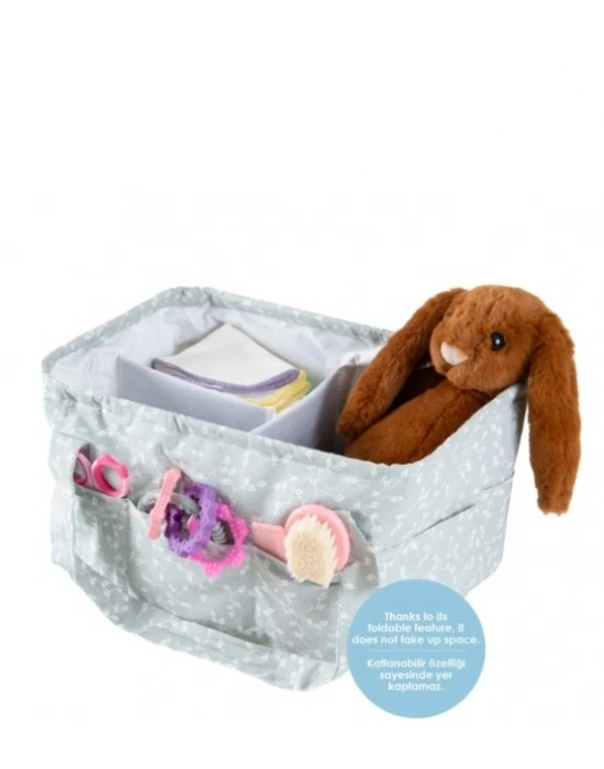 ®  Katlamalı Anne & Bebek Organizer 795 Yeşil Çiçek