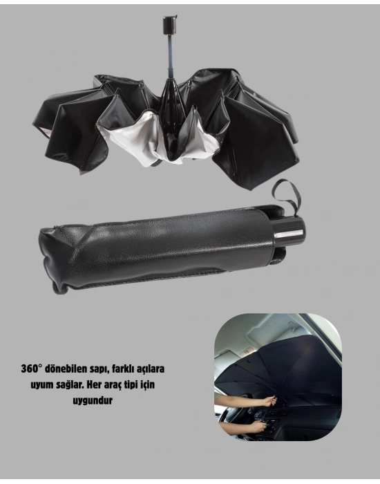 ® Katlanabilir Ön Cam Güneşliği Şemsiye – Her Araca Uygun Isı ve Işık Koruması