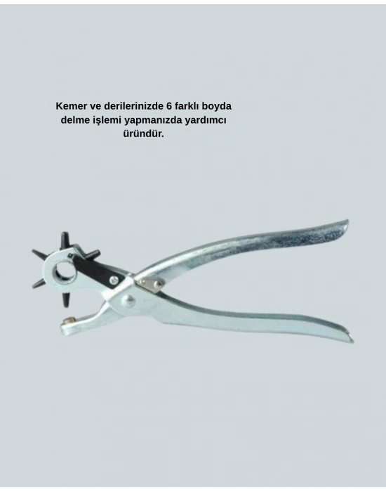 ® Kemer Delme Pensesi Çok Amaçlı 6 Farklı Delik Boyu Ayarlı Deri Delme Aleti