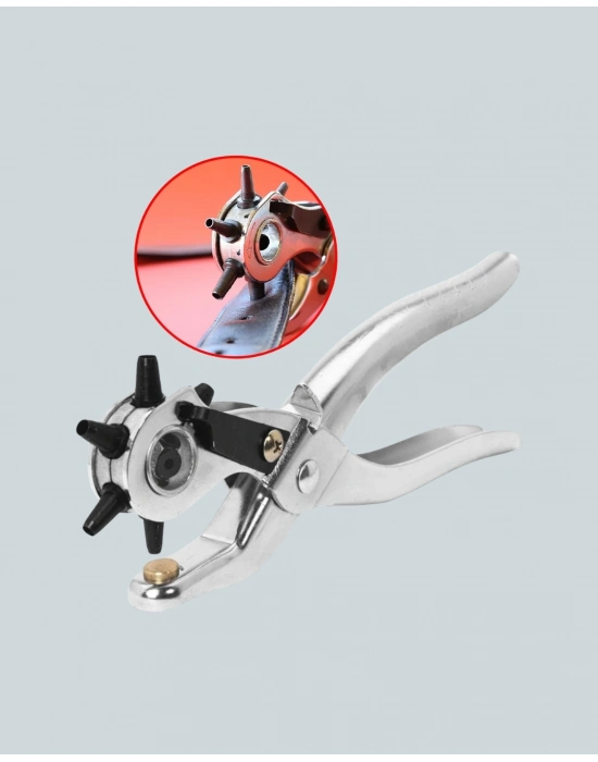 ® Kemer Delme Pensesi Çok Amaçlı 6 Farklı Delik Boyu Ayarlı Deri Delme Aleti