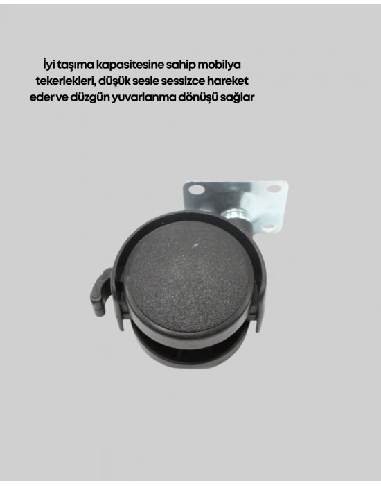 ® Kilitli 4 cm Evrensel Tekerlek Ayak Tek Adet
