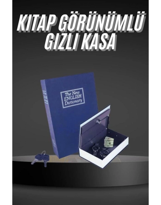 Kilitli Gizli Kasa Sözlük Kumbara Kitap Sözlük Görünümlü 18cm