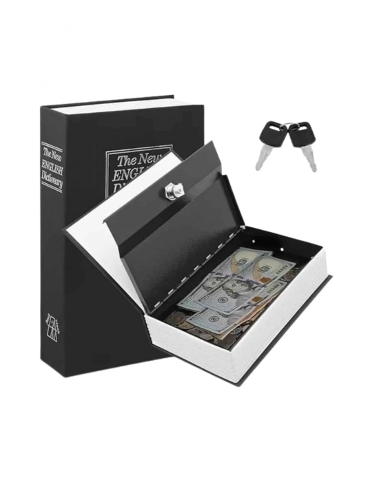 ® Kilitli Gizli Kasa Sözlük Kumbara Kitap Sözlük Görünümlü 18cm