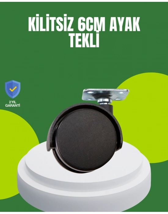 ® Kilitsiz 6 cm Tekerlek Ayak Tek Adet