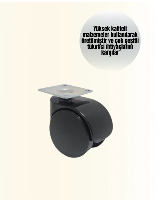 ® Kilitsiz Mobilya Tekerleği 6 cm 4 Adet Dayanıklı Tasarım
