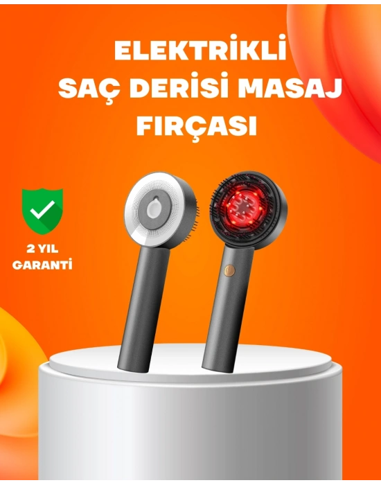 ® Kırmızı Işık Terapi Saç Derisi Masaj Tarağı 3 Modlu Yağ Hazneli