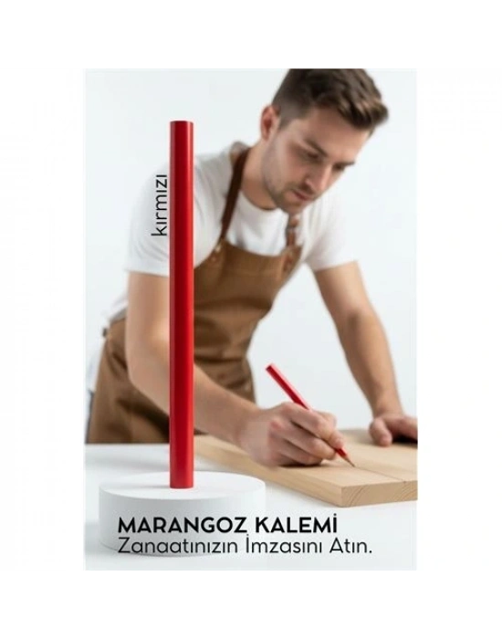 ® KIRMIZI Marangoz Kalemi - Ahşap İşleme Kalemi - Ahşap İşleme İşaretleme Araçları