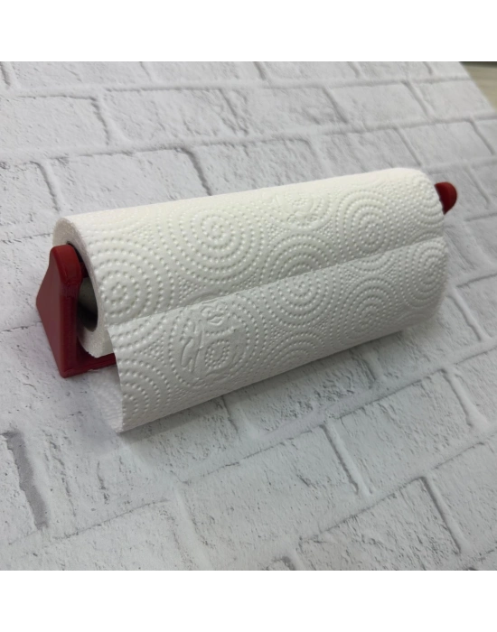 ® Kırmızı Peçete Askısı Mutfak Duvar Tipi Peçetelik Organizer