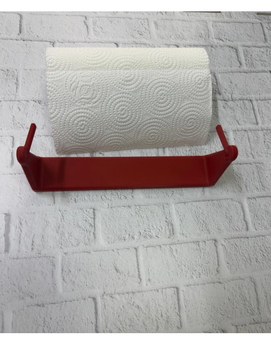 ® Kırmızı Peçete Tutucu Dayanıklı Duvar Tipi Kağıt Havlu Askısı