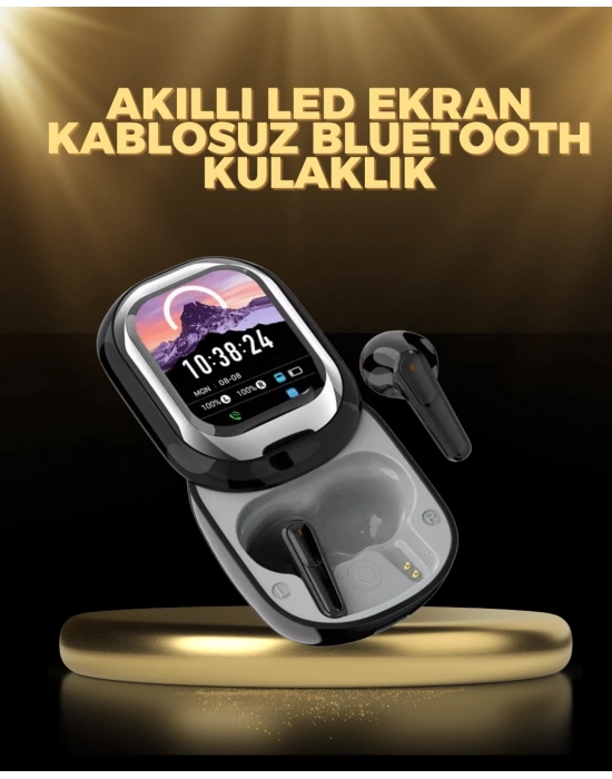® Kişiselleştirilebilir LED Ekranlı Bluetooth Kulaklık – Oyun & Müzik Modlu