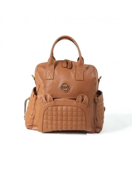 ®   Kitty Deri Anne Bebek Bakım Sırt Çantası 7271 Taba