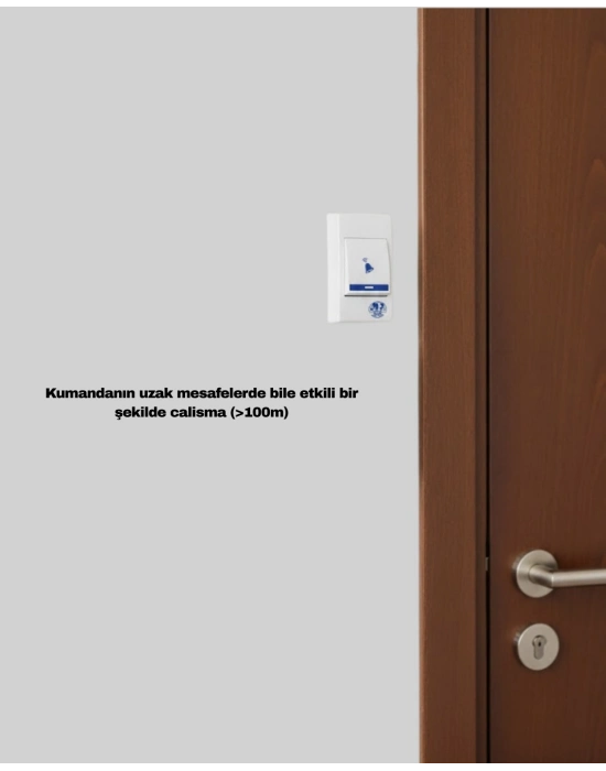 ® Kolay Kullanımlı Kablosuz Kapı Zili Şık ve Sade Tasarım