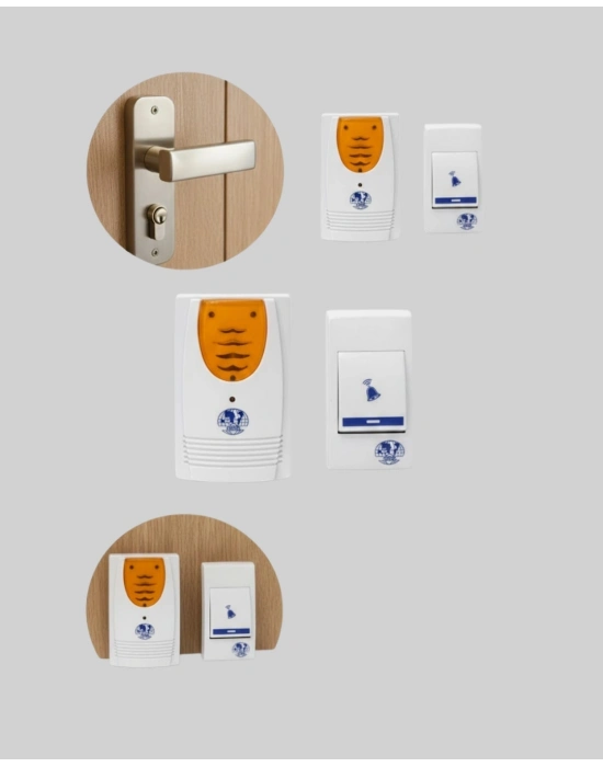 ® Kolay Kullanımlı Kablosuz Kapı Zili Şık ve Sade Tasarım