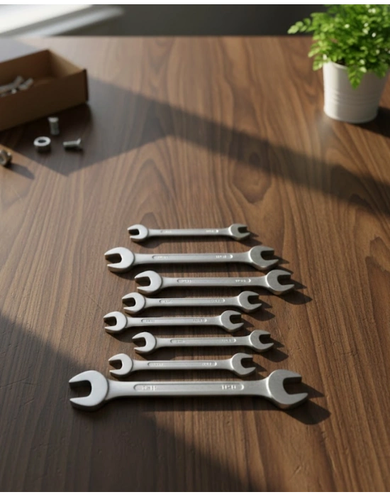 ® Kombine Açık Ağız Anahtar Seti 8 Parça Çok Amaçlı Kullanım