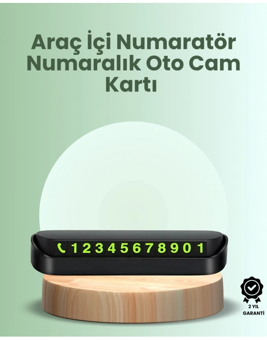 ® Kompakt Fosforlu Park Numaratörü – Gündüz Şıklığı, Gece Görünürlüğü