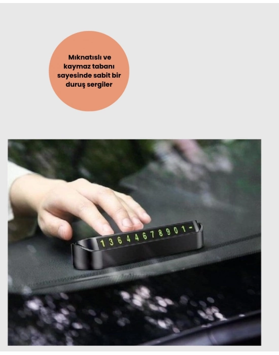 ® Kompakt Fosforlu Park Numaratörü – Gündüz Şıklığı, Gece Görünürlüğü