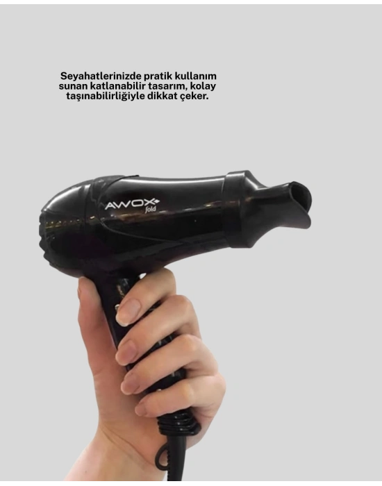 ® Kompakt Katlanabilir Saç Kurutma Makinesi Ev ve Seyahat Uyumlu