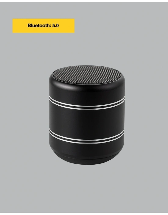 ® Kompakt Silindir Metal Bluetooth Hoparlör 400 mAh Uzun Pil TWS Destekli