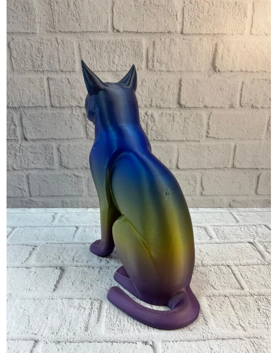 ® Koyu Rainbow Kedi Biblo Modern Salon ve Raf Dekoru