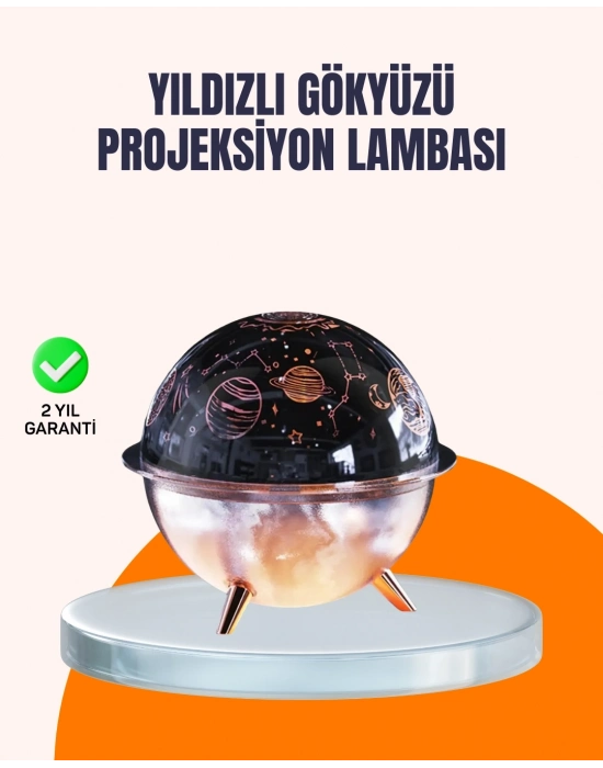 ® Kozmik Işık Efektli Projeksiyonlu Nemlendirici Gece Işığı