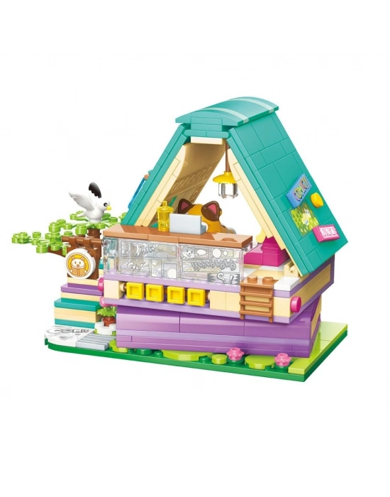 ®  KP28018 Keeppley Lovely Street Calico Cat Comic House Blok Seti -Vagonlife