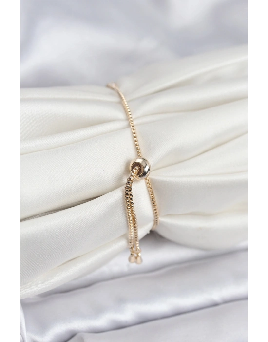 ® Kuğu Model Zirkon Taşlı Gold Renk Asansörlü Su Yolu Bileklik