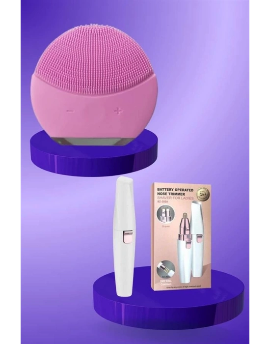 ® Kulak Burun ve Yüz Epilasyon Aleti ve Yüz Masaj Aleti İkili Cilt Bakım Seti