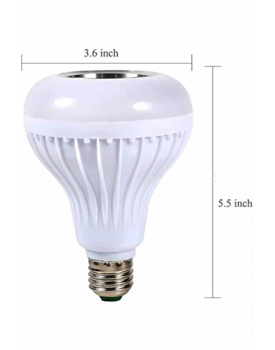 ® Kumandalı RGB Led Işık Bluetooth Hoparlör Ses Lambası Renkli Ampul