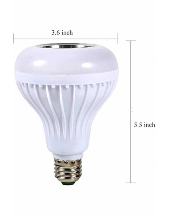 ® Kumandalı RGB Led Işık Bluetooth Hoparlör Ses Lambası Renkli Ampul