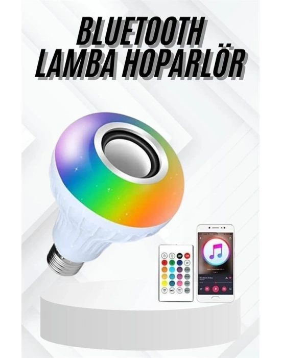 ® Lamba Hoparlör Ampül Görünümlü Renk Değiştirebilen Android ve İOS Uyumlu