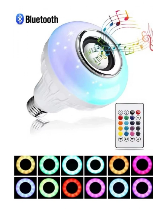 ® Lamba Hoparlör Ampül Görünümlü Renk Değiştirebilen Android ve İOS Uyumlu