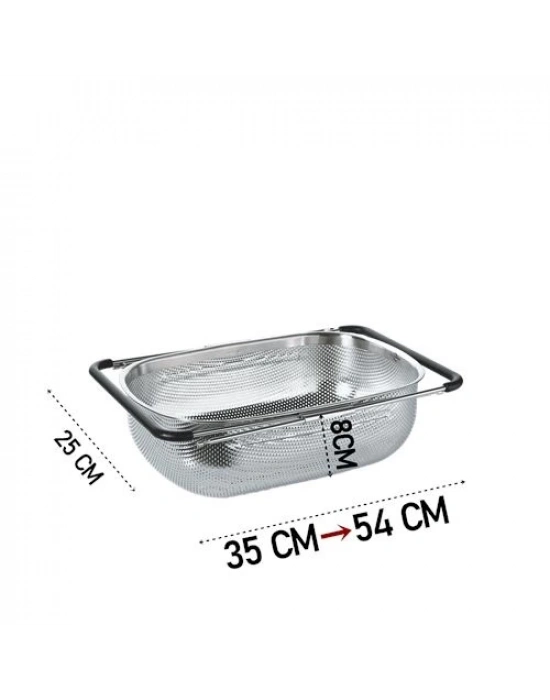 Lavabo Süzgeci Ayarlanabilir Kevgir 304 Paslanmaz Çelik 721523