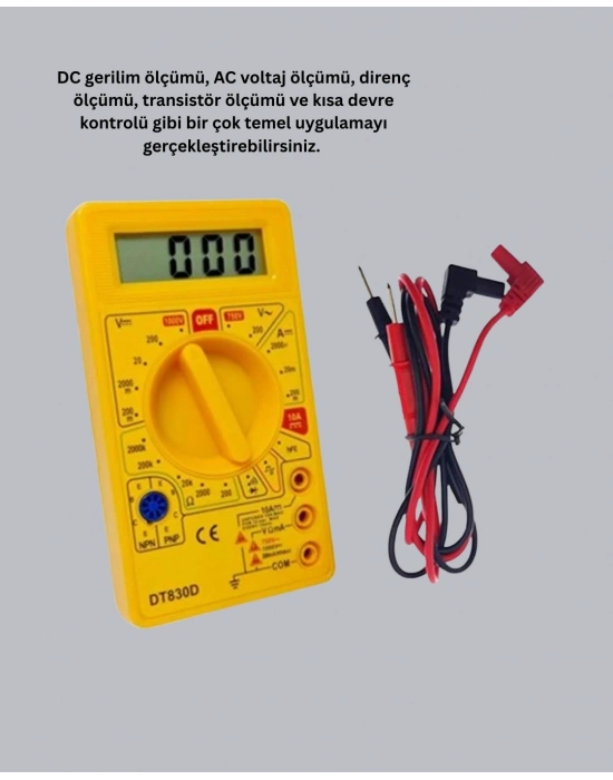 ® LCD Ekranlı Dijital Ölçü Aleti Ev ve Atölye Kullanımı