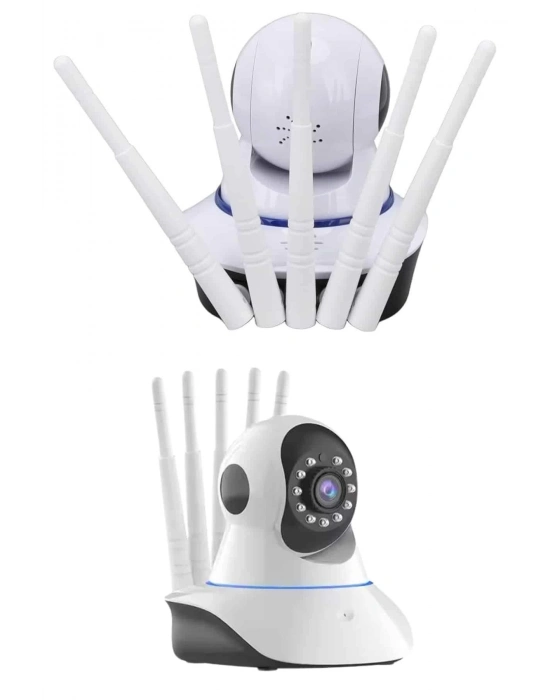 ® LED Aydınlatmalı 5 Antenli Motorlu 1080P Wifi Kamera Sensörlü