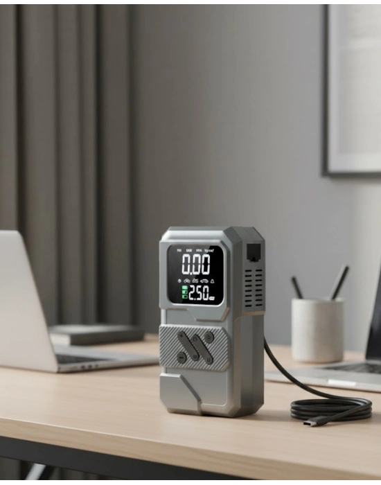 ® LED Işıklı Akü Takviye ve Lastik Şişirme Cihazı