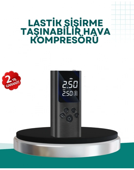 ® LED Işıklı Dijital Hava Pompası Araba Bisiklet Uyumlu