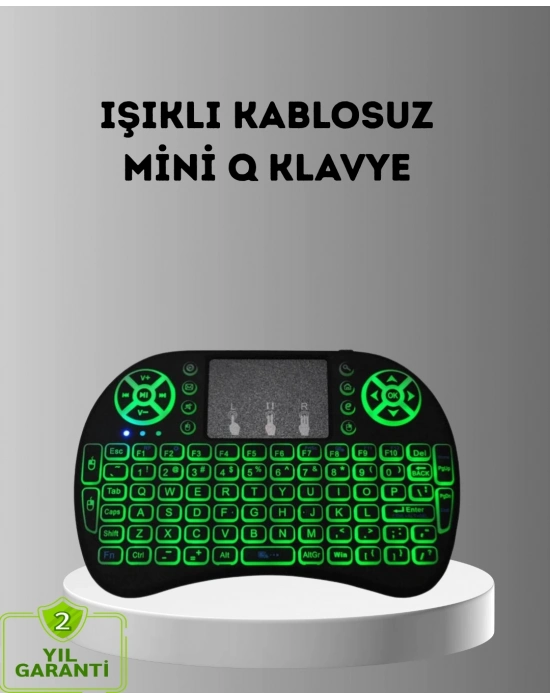 ® LED Işıklı Q Klavye – Touchpad, Numerik Tuş Takımı ve Multimedya Kısayolları