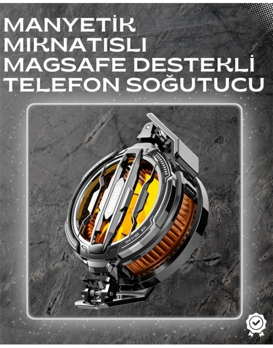 ® LED Işıklı Telefon Soğutucu | Ultra Sessiz Fan | Mıknatıslı ve Aparatlı Bağlantı
