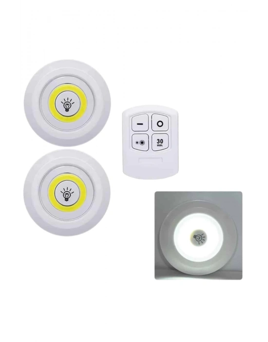 ® Led Lamba 3lü Uzaktan Kumandalı Yapışkanlı