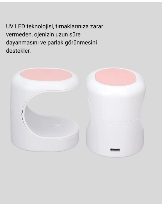 ® LED Mini Oje Kurutucu Taşınabilir Hızlı Kuruma Cihazı 3 LED Işıklı
