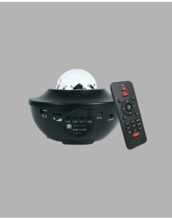 ® LED Yıldızlı Projektör Galaxy Modlu Renk ve Parlaklık Ayarlı Gece Lambası