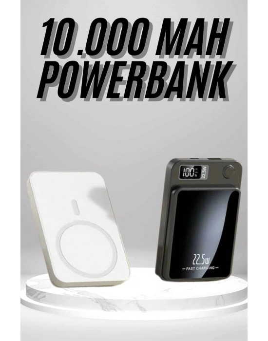 Magsafe Hızlı Şarj 10.000 Mah Wireless Şarj Powerbank Android ve İOS Uyumlu