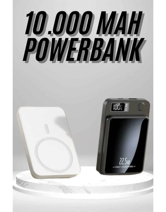 Magsafe Hızlı Şarj 10.000 Mah Wireless Şarj Powerbank Android ve İOS Uyumlu