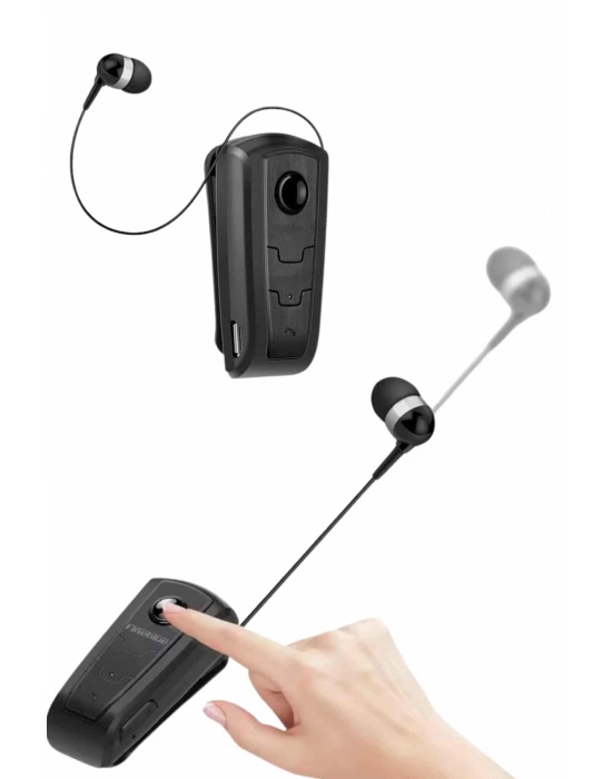 ® Makaralı Bluetooth Kulakiçi Yaka Kulaklığı Kablosuz Kulaklık