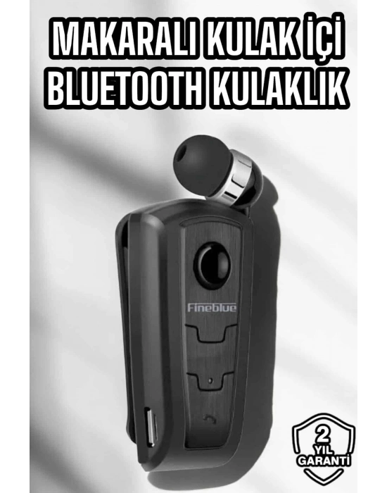 ® Makaralı Bluetooth Kulaklık Kulak İçi Android iOS Uyumlu Titreşimli