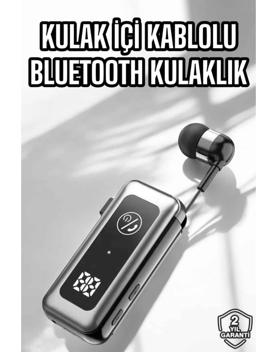 ® Makaralı Bluetooth Kulaklık Kulak İçi Dijital Göstergeli Yüksek Ses Kaliteli