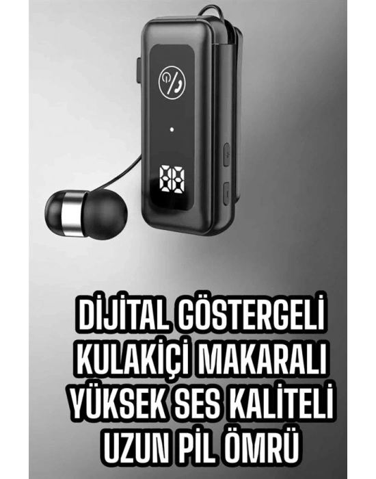 ® Makaralı Bluetooth Kulaklık Kulak İçi Dijital Göstergeli Yüksek Ses Kaliteli