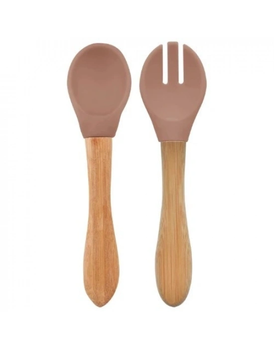 ®   Mama Kaşığı ve Çatal Seti Woody Brown